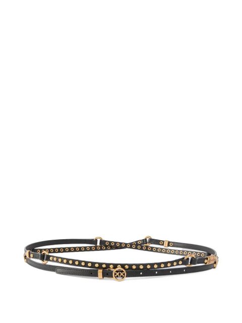 PINKO studded leather belt - Black - zdjęcie produktu nr 1