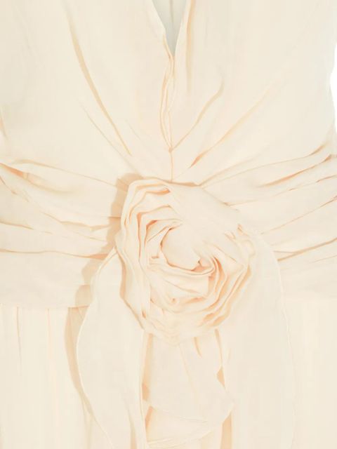 Blumarine floral-appliqué maxi dress - Neutrals