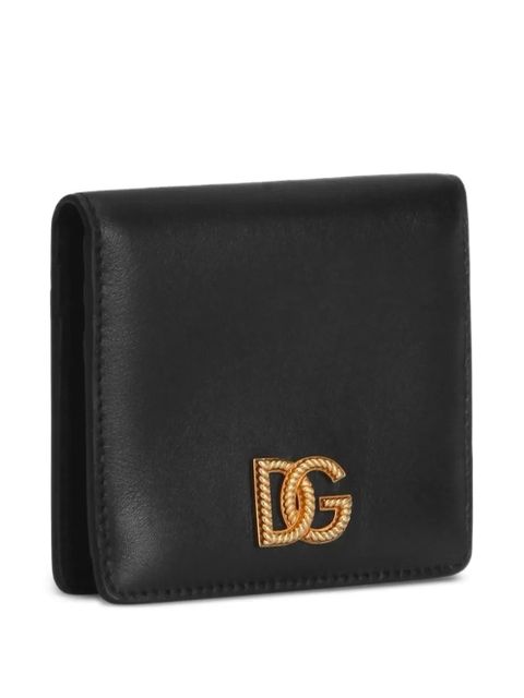Dolce & Gabbana logo-plaque zip wallet - Black