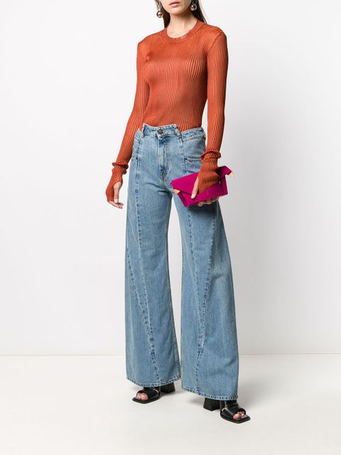 Maison Margiela Décortiqué wide-leg jeans - Blue - zdjęcie produktu nr 2