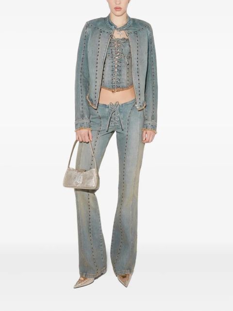 MISBHV Sunset stud-embellished denim jacket - Blue