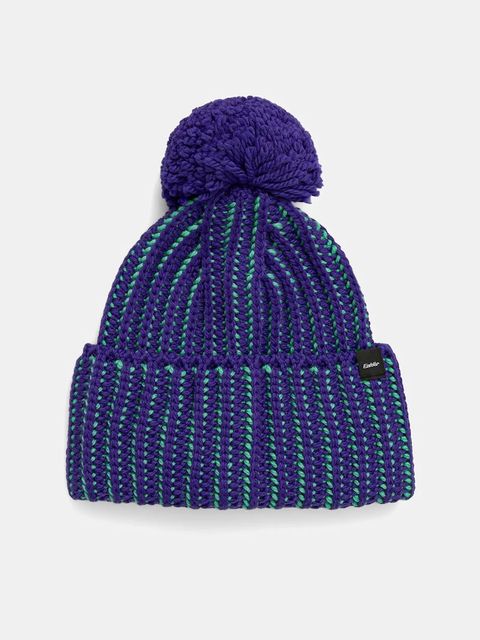 Eisbar czapka z dodatkiem wełny Ronda Pompon MÜ kolor niebieski E30977 - zdjęcie produktu nr 1