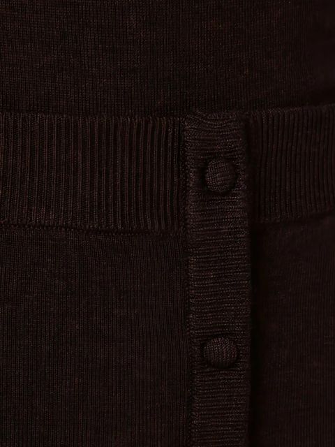 Victoria Beckham button-front knitted midi skirt - Brown
