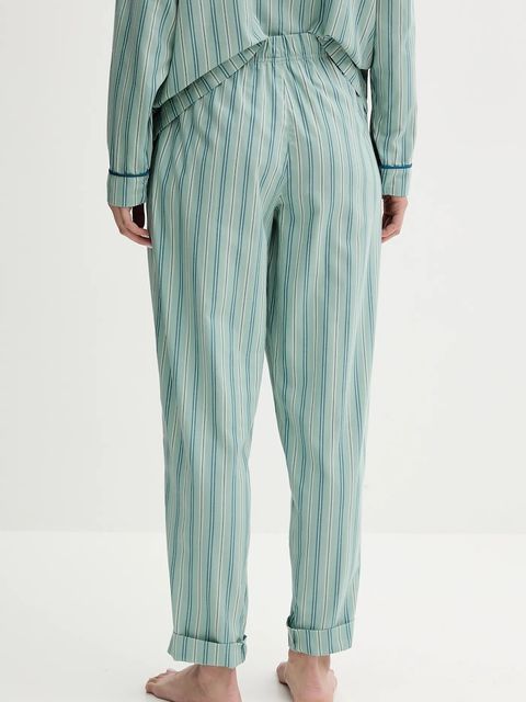 United Colors of Benetton spodnie piżamowe bawełniane damskie kolor turkusowy bawełniane 4MYG3F00M