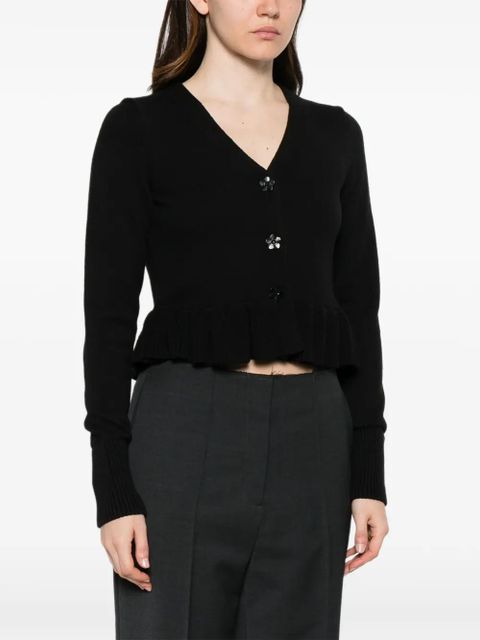 Cecilie Bahnsen Prisca ruffled cardigan - Black