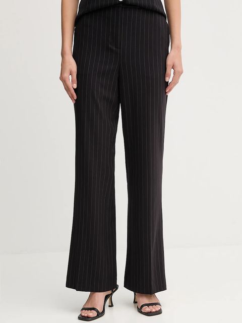 Dkny spodnie damskie kolor czarny szerokie high waist UE5PS047 - zdjęcie produktu nr 1