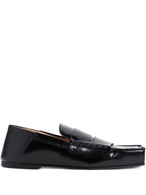 Jacquemus leather square-toe loafers - Black - zdjęcie produktu nr 1