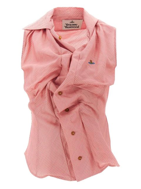 Vivienne Westwood Drunken draped-detail sleeveless blouse - Pink - zdjęcie produktu nr 1