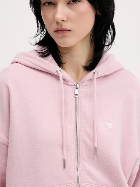 Abercrombie & Fitch bluza damska kolor różowy z kapturem KI152-5417-601