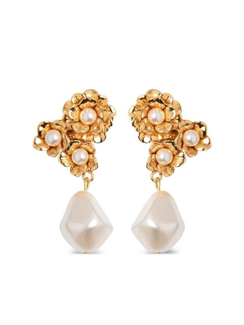 Jennifer Behr Romina flower-pearl earrings - Gold - zdjęcie produktu nr 1