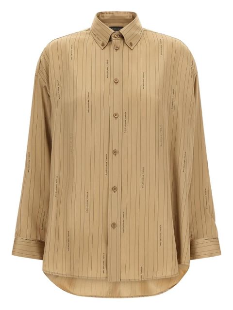 Balenciaga logo-striped shirt - Neutrals - zdjęcie produktu nr 1