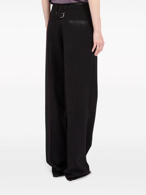 Maison Margiela straight-leg gabardine wool trousers - Black