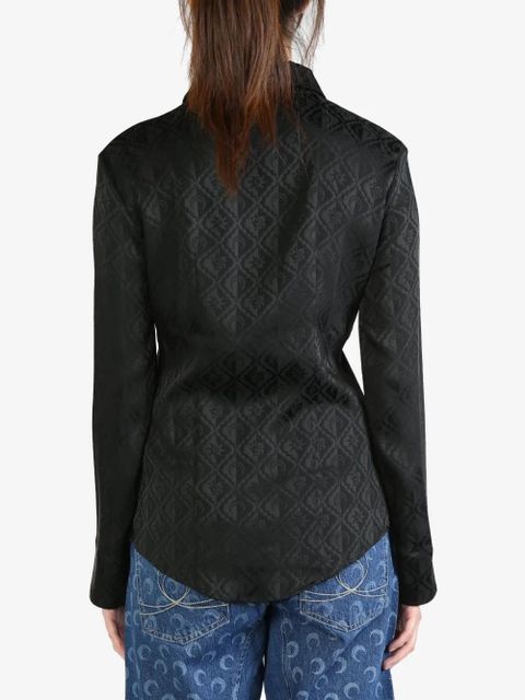 Marine Serre Moon Diamant jacquard shirt - Black - zdjęcie produktu nr 2