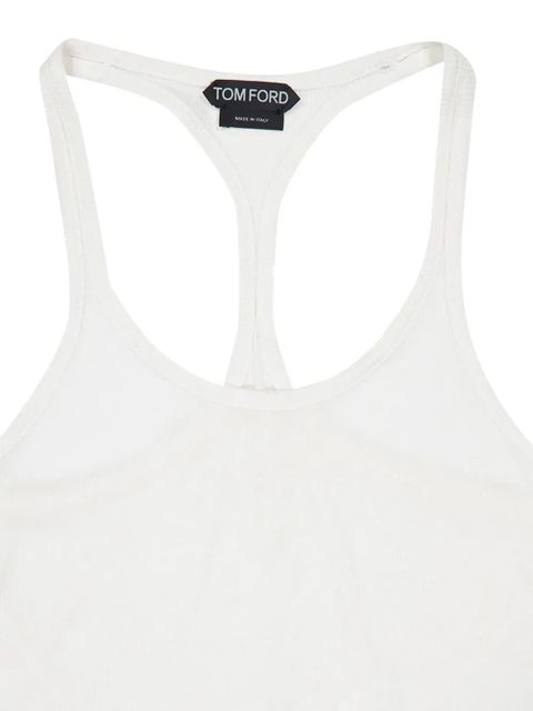 TOM FORD optical white racer-back tank top