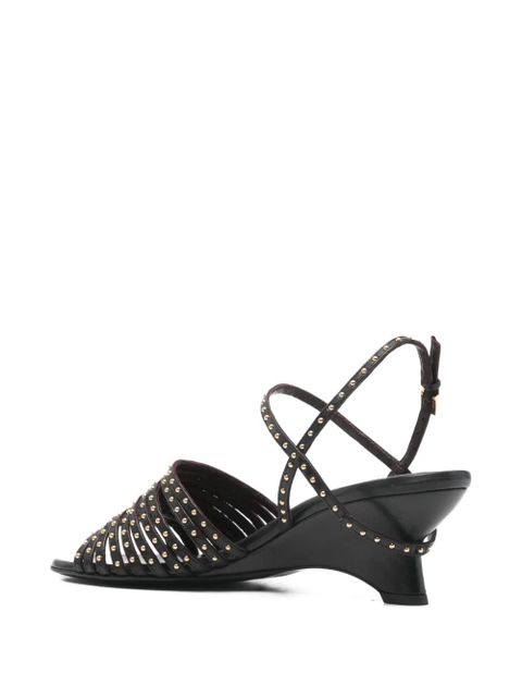 KHAITE studded strappy sandals - Black