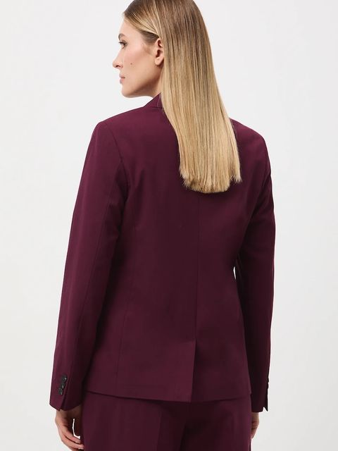 Medicine marynarka dwurzędowa damska kolor bordowy dwurzędowa gładka