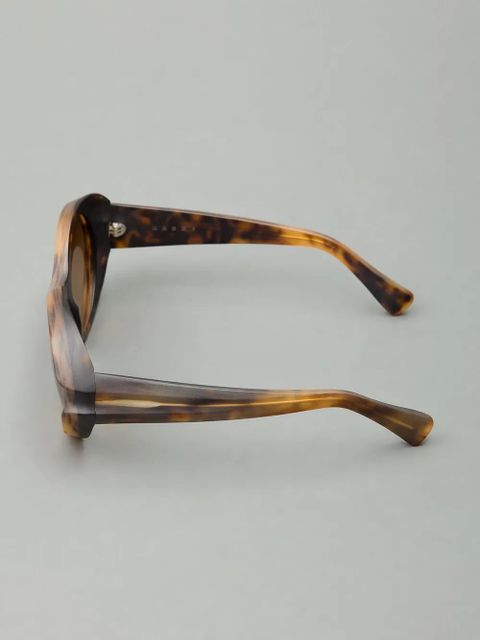 Marni Eyewear chunky moulded sunglasses - Brown