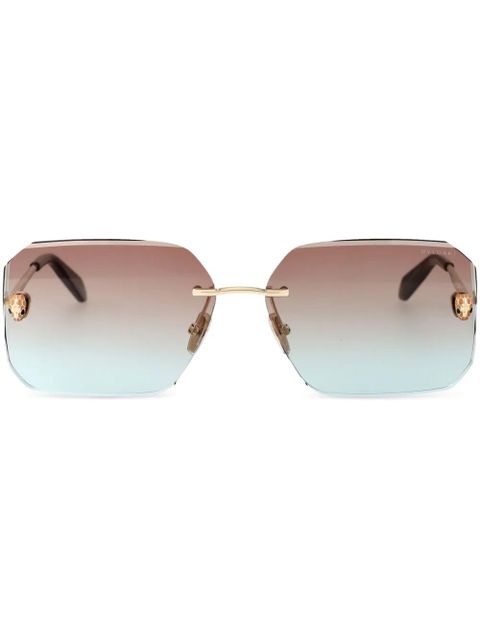 Bvlgari rimless square-frame sunglasses - Gold - zdjęcie produktu nr 1