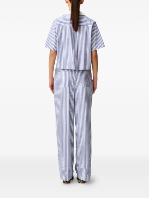 Claudie Pierlot stripe-pattern cotton shirt - White