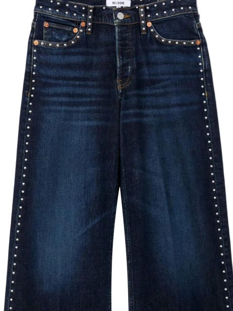 RE/DONE Studded Wide Leg Denim - Blue - zdjęcie produktu nr 2