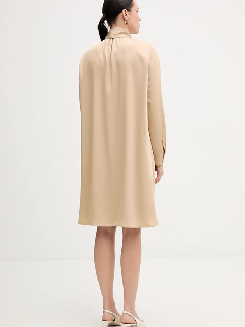 Marc Aurel sukienka kolor beżowy mini prosta 6584-2010-93474