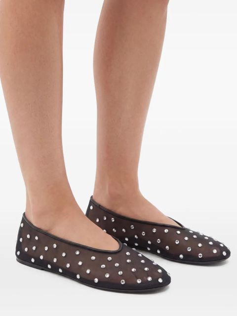 KHAITE The Marcy mesh ballet pumps - Black