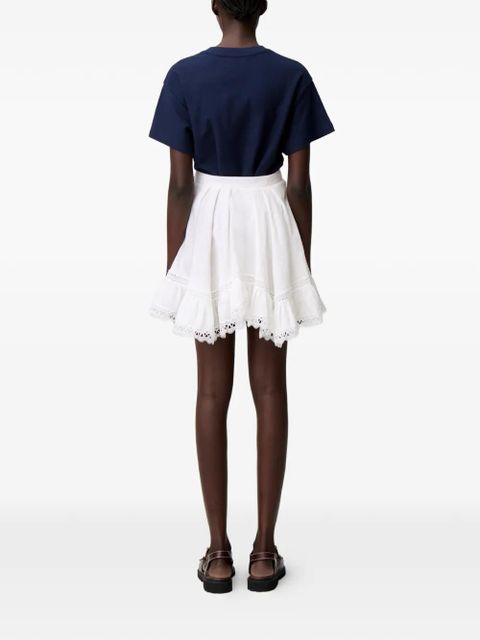 Claudie Pierlot ruffled A-line skirt - White
