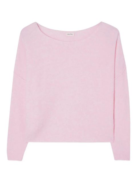 American Vintage Damsville boat neck ribbed sweater - Pink - zdjęcie produktu nr 1
