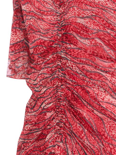 MARANT ÉTOILE Vivienne chiffon mini dress - Red