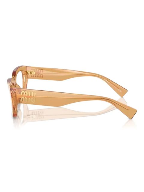 Miu Miu Eyewear geometric-frame glasses - Orange