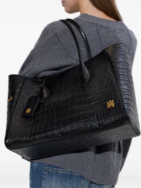 AMIRI crocodile-effect tote bag - Black - zdjęcie produktu nr 2