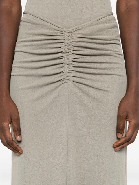 Nanushka ruched maxi skirt - Grey