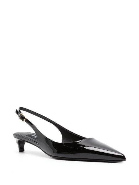 Dolce & Gabbana 40mm patent slingback pumps - Black - zdjęcie produktu nr 2