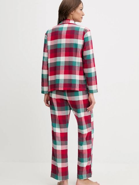 United Colors of Benetton piżama bawełniana damska kolor bordowy bawełniana 40EP3P00W