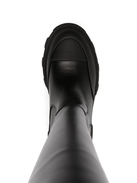 GANNI ruber toecap leather boots - Black