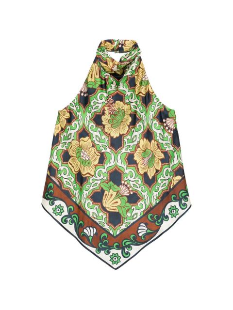 ALEMAIS Liana floral halterneck top - Green - zdjęcie produktu nr 1