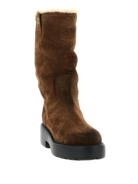 Miu Miu round-toe boots - Brown