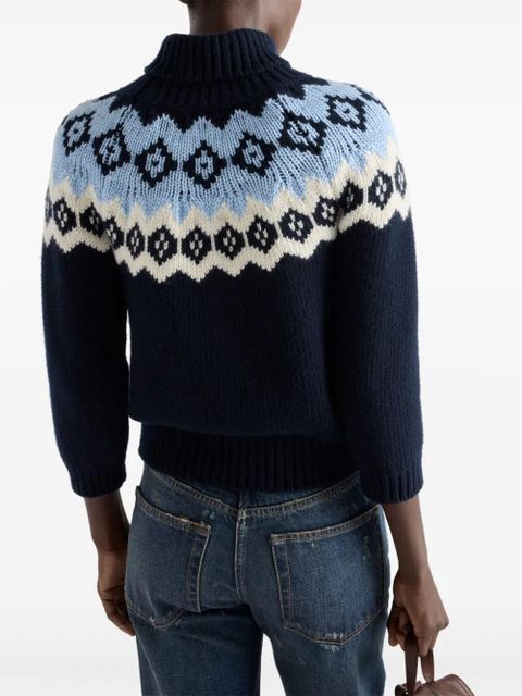 Prada intarsia sweater - Blue