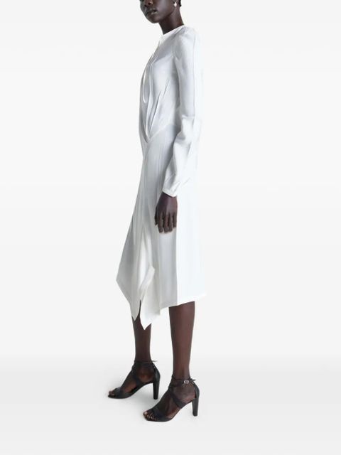 LEMAIRE pleated bias dress - White