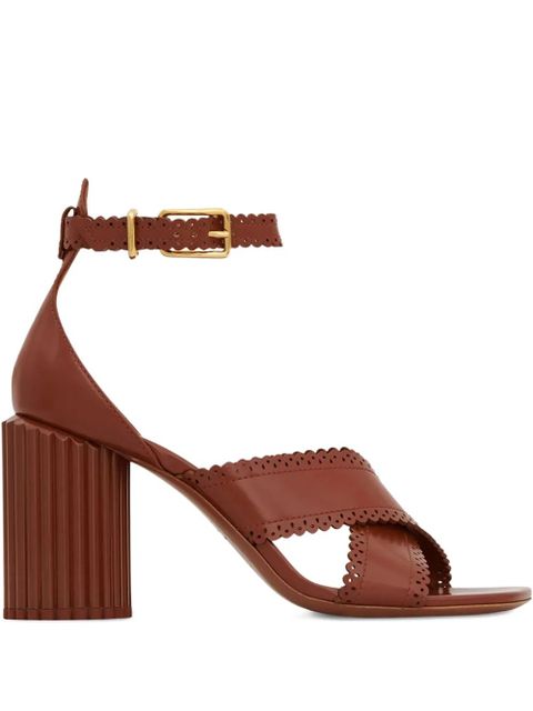 ZIMMERMANN 85mm Eddie leather sandals - Brown - zdjęcie produktu nr 1