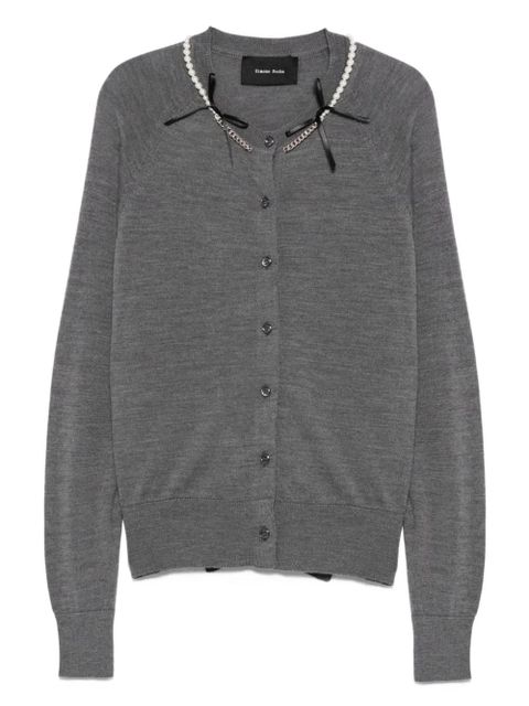 Simone Rocha merino wool cardigan - Grey - zdjęcie produktu nr 1