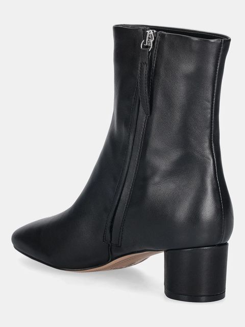 Nokwol botki skórzane Alyssa Black Leather damskie kolor czarny na słupku Alyssa Black Leather - zdjęcie produktu nr 2