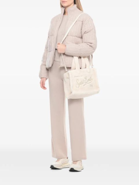 MC2 Saint Barth Colette Teddy logo embroidered tote bag - White