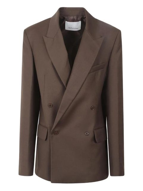 The Frankie Shop Newark double-breasted flannel blazer - Brown - zdjęcie produktu nr 1