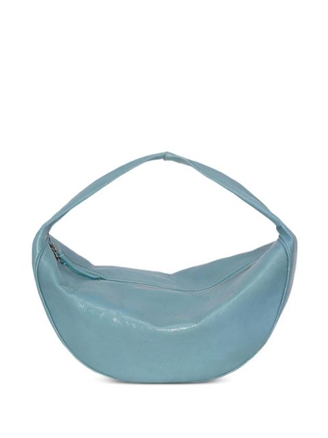 BY FAR maxi Cush creased leather shoulder bag - Blue - zdjęcie produktu nr 1