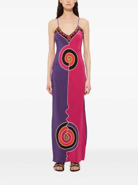 PUCCI abstract-print maxi dress - Purple