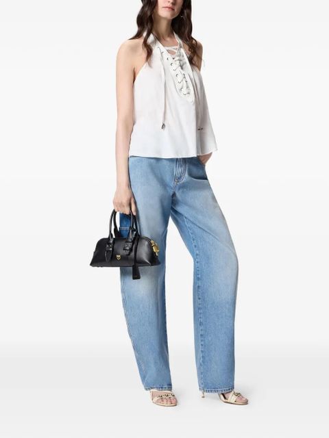 PINKO lace-detail halterneck blouse - White - zdjęcie produktu nr 2