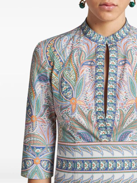 ETRO floral-print maxi dress - White