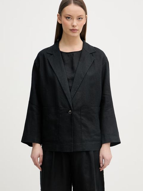 United Colors of Benetton marynarka jednorzędowa damska lniana - zdjęcie produktu nr 1