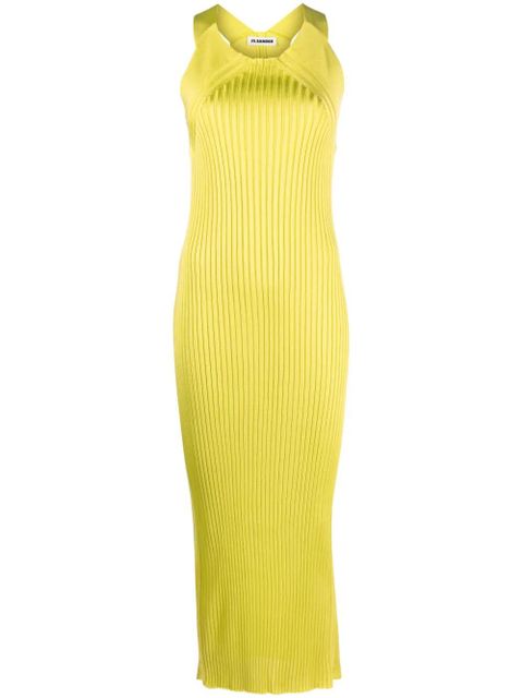 Jil Sander sleeveless ribbed maxi dress - Green - zdjęcie produktu nr 1